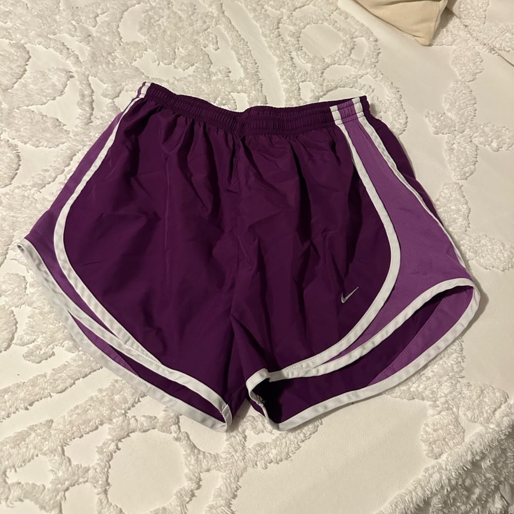 Nike Purple and White Athletic Shorts
